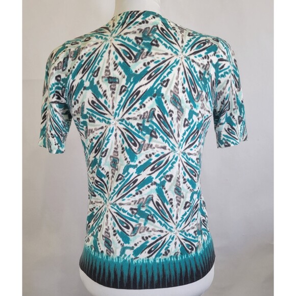 Ann Taylor abstract print V neck short sleeve cardigan camisole set size XSP - Picture 12 of 13